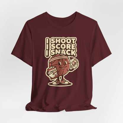 I Shoot I Score I Snack Basketball T-Shirt | Funny Hooper Tee | Gift for Ballers