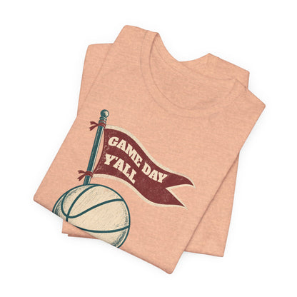 Game Day Y'all Basketball T-Shirt | Vintage Flag Tee | Perfect Gift for Hoopers