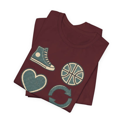 Live Hoop Repeat Basketball T-Shirt | Vintage Hooper Tee | Perfect Gift for Court Players