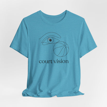 Court Vision Basketball T-Shirt | Minimalist Hooper Tee | Perfect Gift for Players