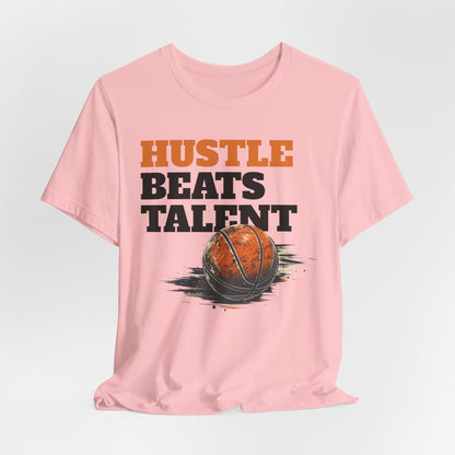 Hustle Beats Talent Basketball T-Shirt | Motivational Hooper Tee | Perfect Gift for Ballers