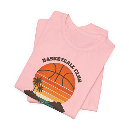 Retro Basketball Club Sunset T-Shirt | Vintage Hoops Tee | Perfect Gift