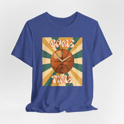 Game Time Basketball Clock T-Shirt | Retro Hooper Tee | Perfect Gift for Ball Players