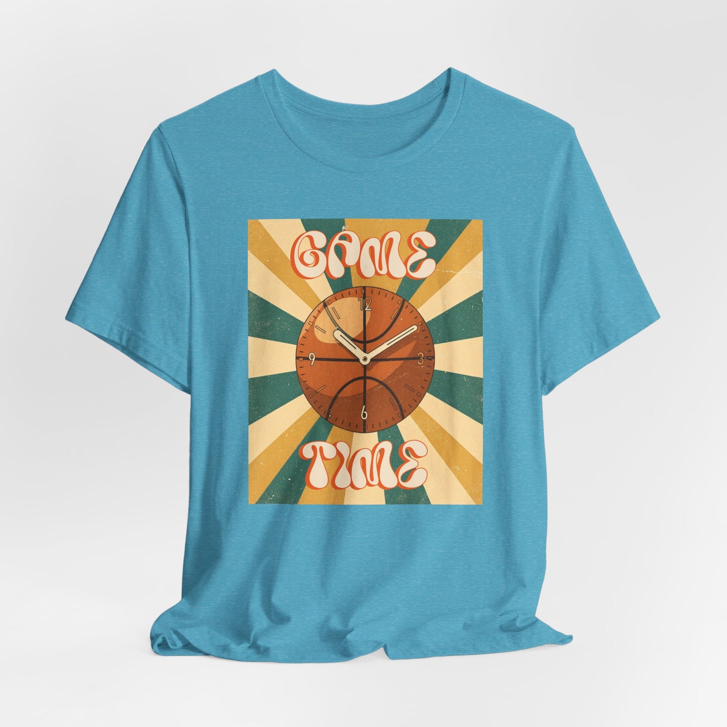 Game Time Basketball Clock T-Shirt | Retro Hooper Tee | Perfect Gift for Ball Players