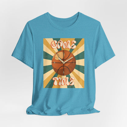 Game Time Basketball Clock T-Shirt | Retro Hooper Tee | Perfect Gift for Ball Players