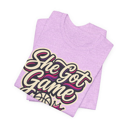 She Got Game Basketball T-Shirt | Women's Hoops Tee | Perfect Gift for Female Players