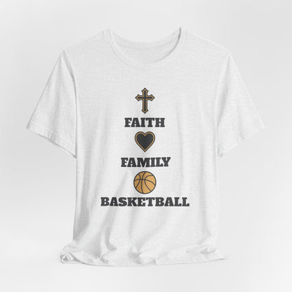 Faith Family Basketball T-Shirt | Inspirational Hooper Tee | Perfect Gift for Players