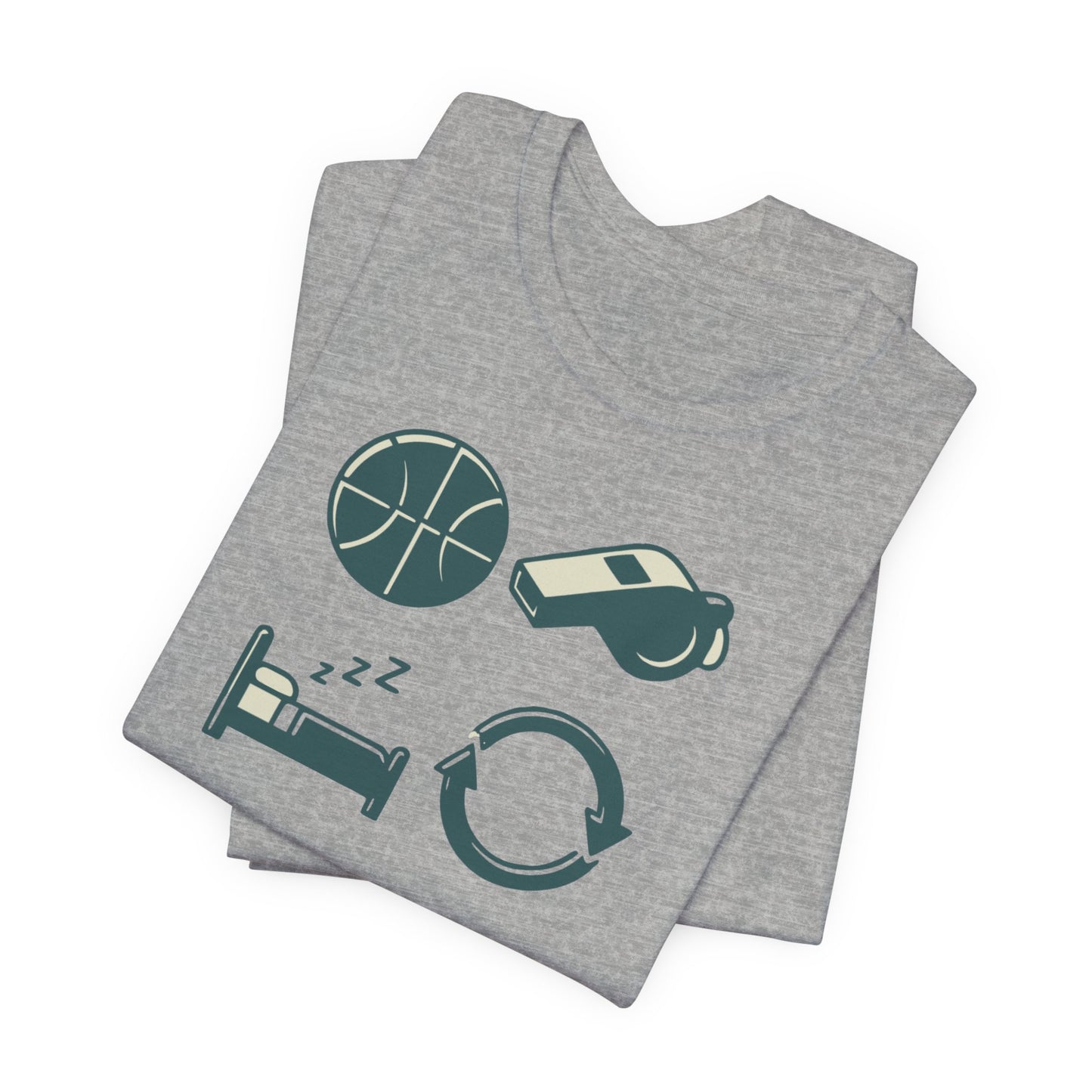 Coach Sleep Repeat Basketball T-Shirt | Hooper's Cycle Tee | Perfect Gift
