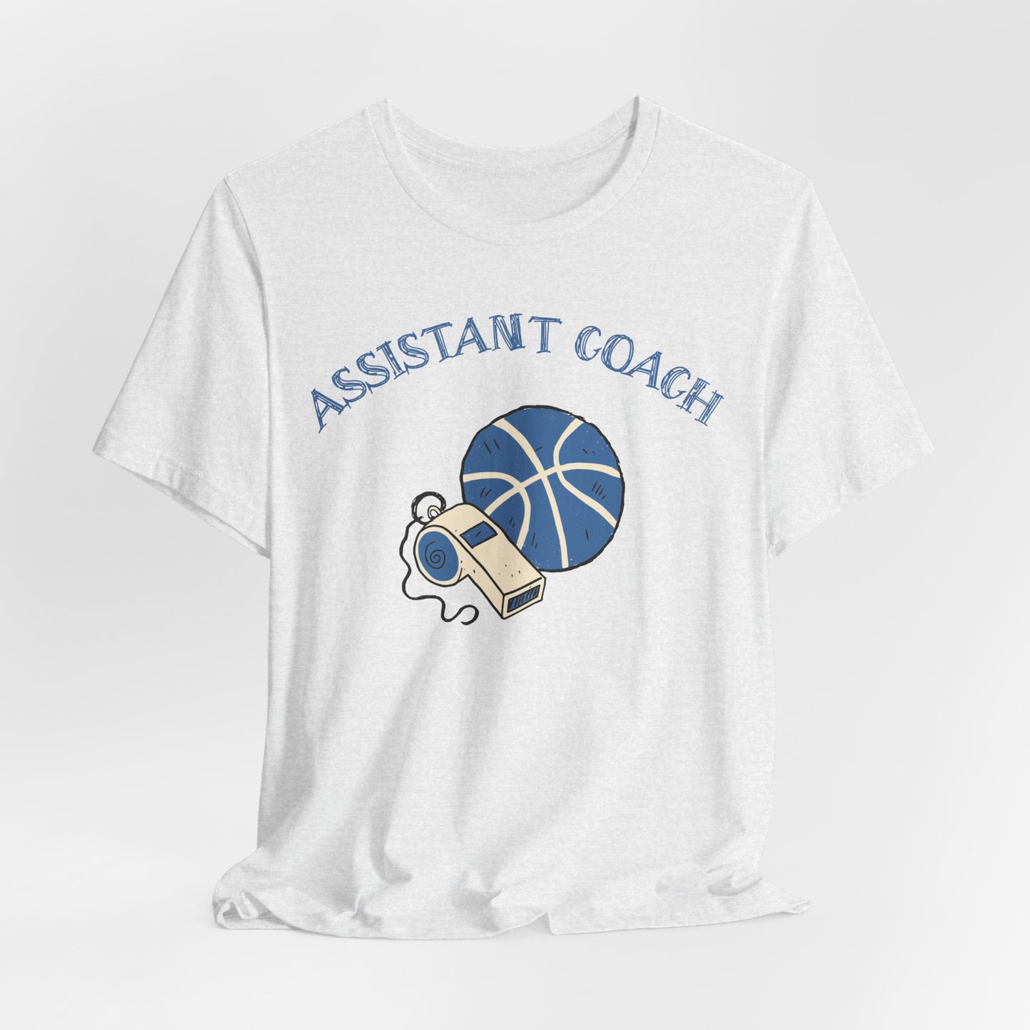 Assistant Coach Basketball T-Shirt | Whistle & Ball Tee | Perfect Coach Gift