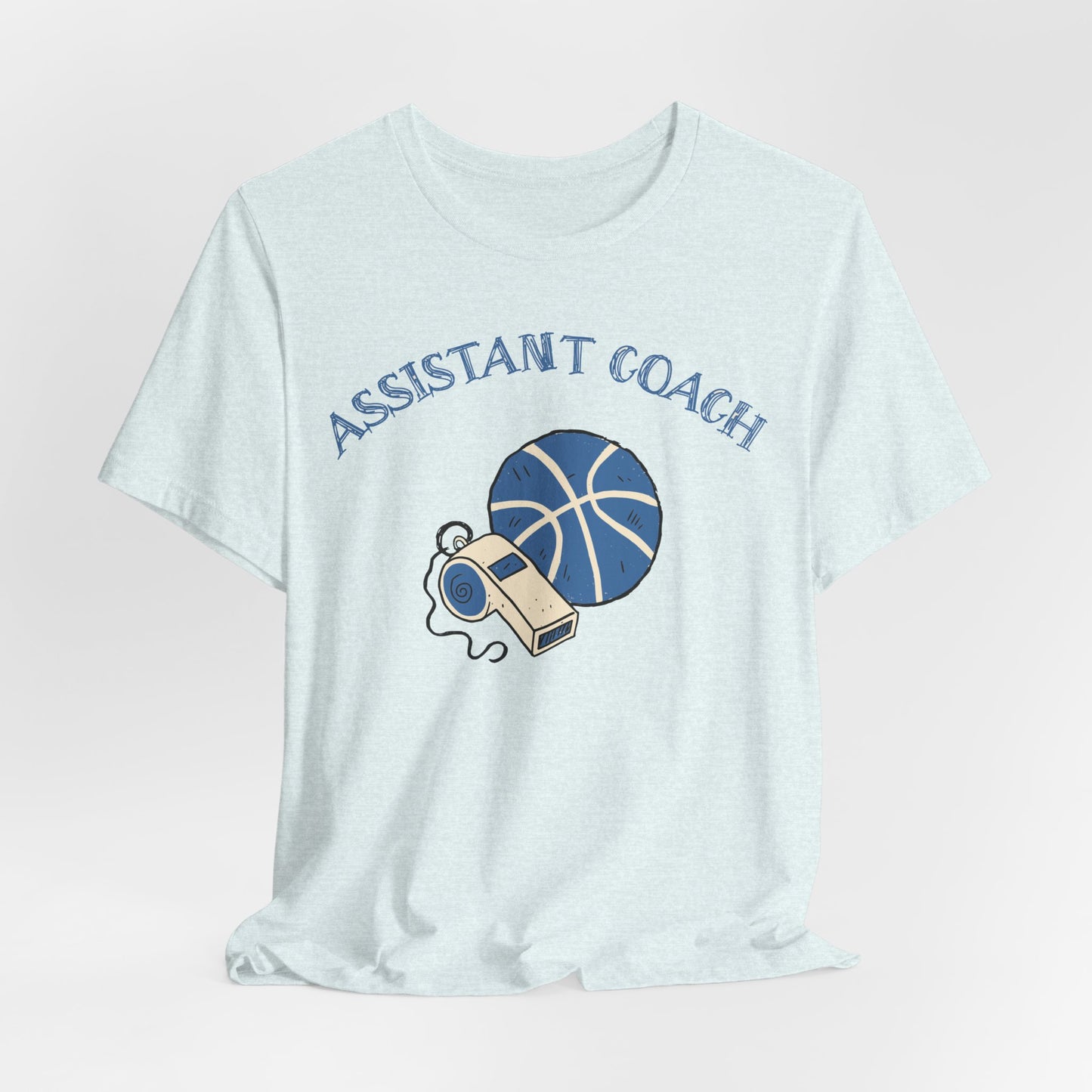 Assistant Coach Basketball T-Shirt | Whistle & Ball Tee | Perfect Coach Gift
