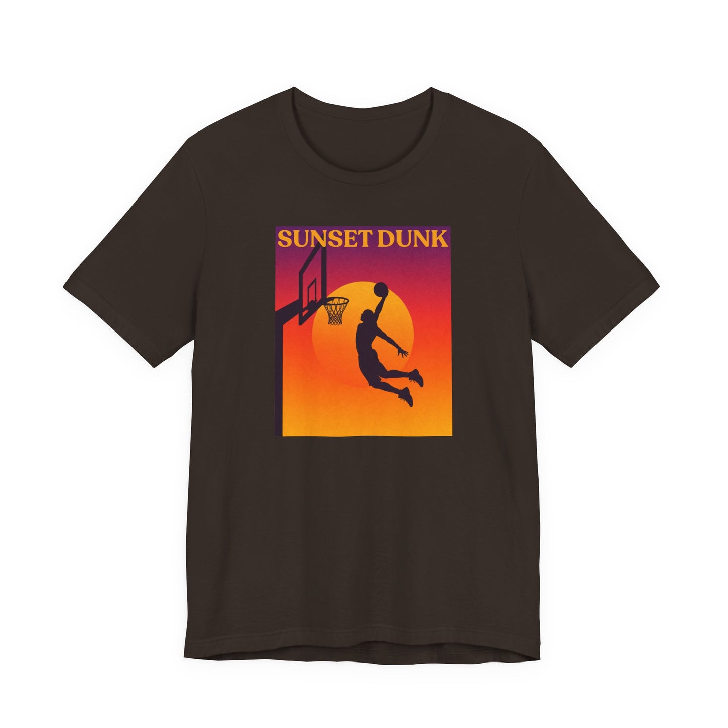 Sunset Dunk Basketball T-Shirt | Retro Silhouette Tee | Geschenk für Hooper