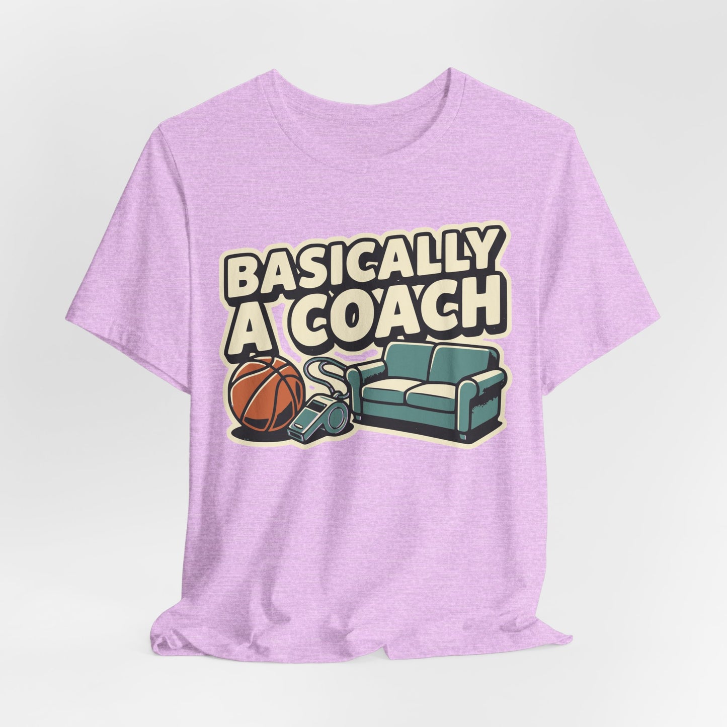 Basically A Coach Basketball T-Shirt | Witziger Hooper Tee | Geschenk für Trainer