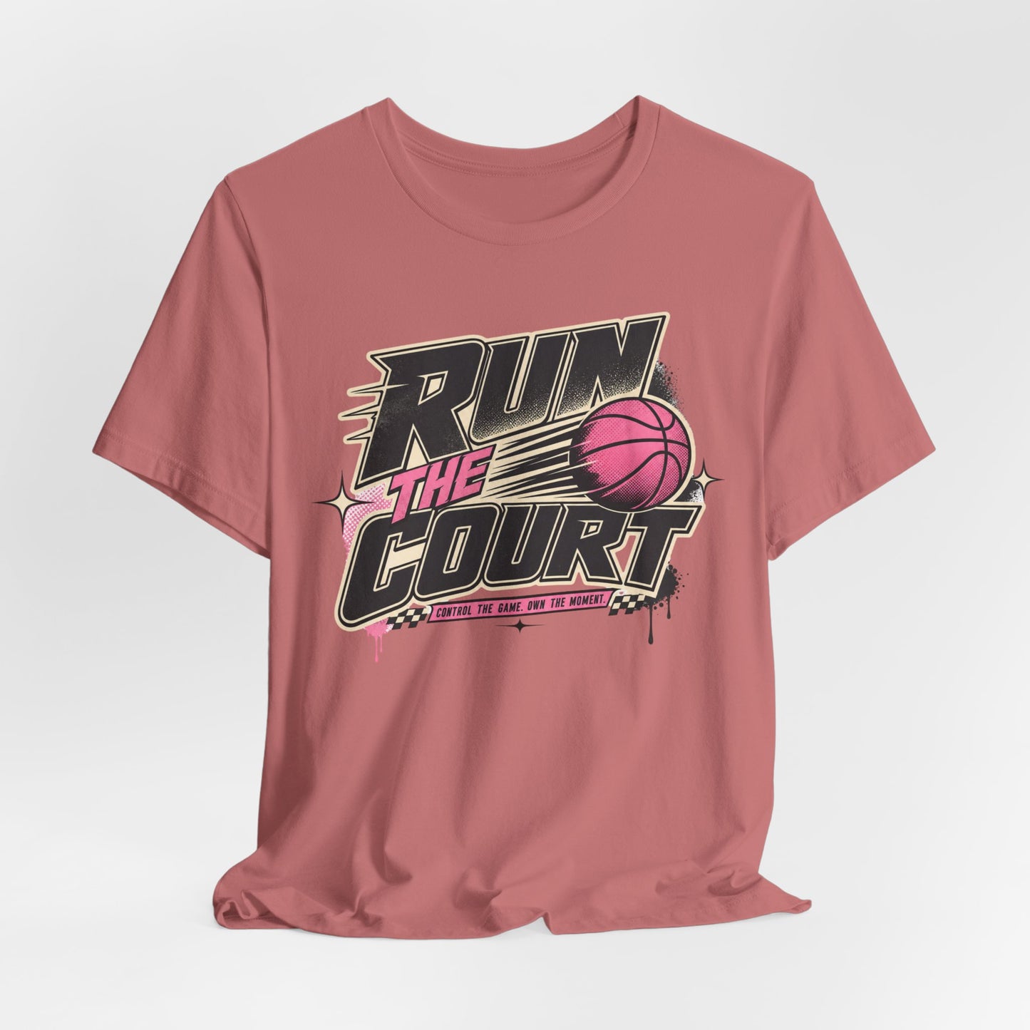 Run The Court Basketball T-Shirt | Women's Hooper Tee | Perfect Gift for Female Players