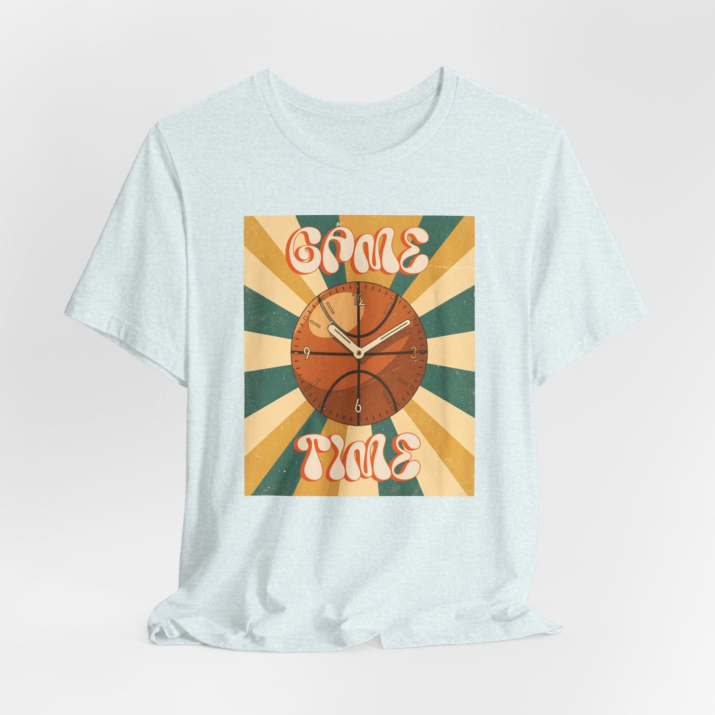 Game Time Basketball Clock T-Shirt | Retro Hooper Tee | Perfect Gift for Ball Players