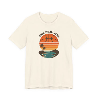 Retro Basketball Club Sunset T-Shirt | Vintage Hoops Tee | Perfect Gift