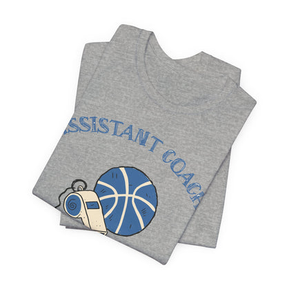 Assistant Coach Basketball T-Shirt | Whistle & Ball Tee | Perfect Coach Gift