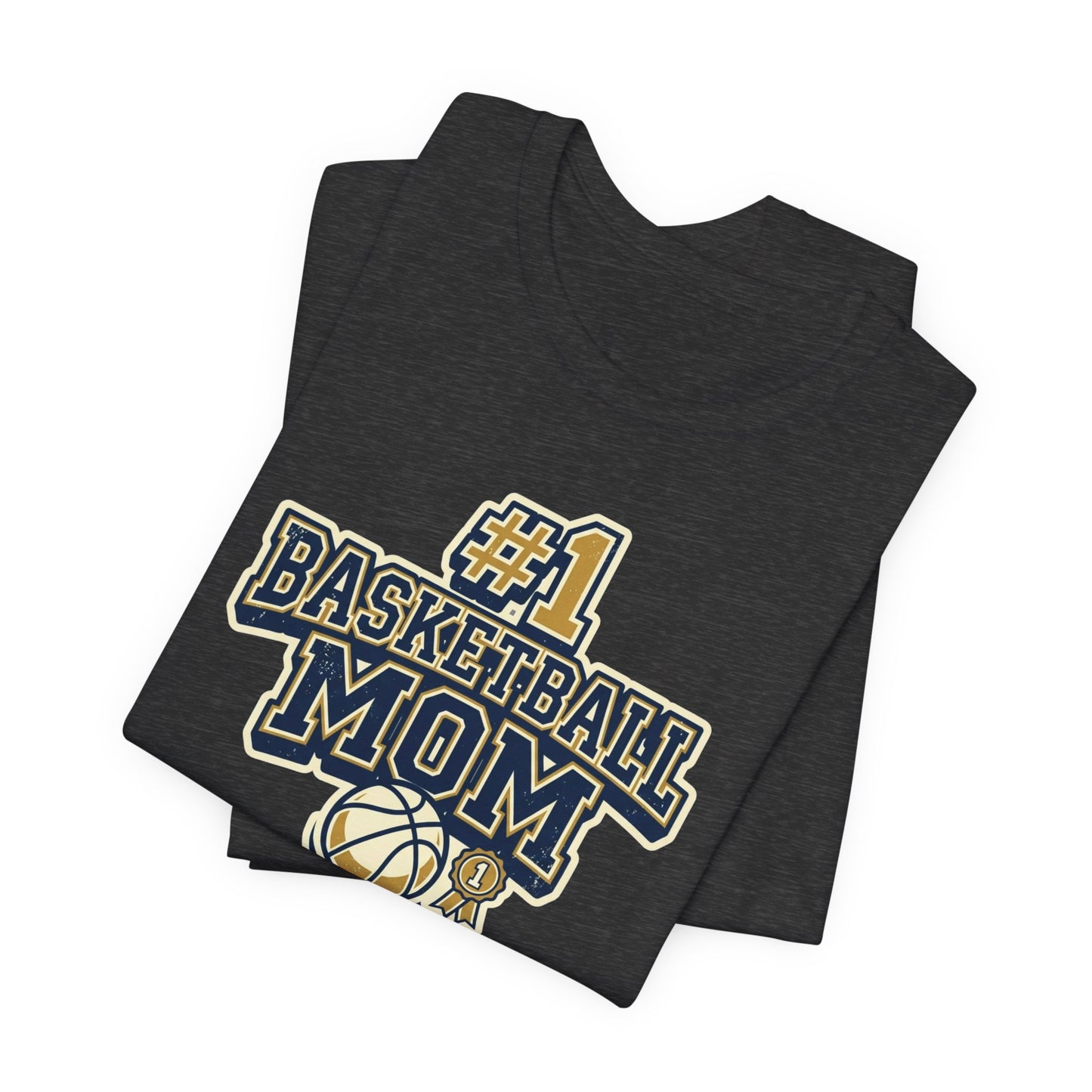 #1 Basketball Mom T-Shirt | Navy & Gold Award Grafik | Perfektes Geschenk