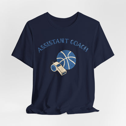 Assistant Coach Basketball T-Shirt | Whistle & Ball Tee | Perfect Coach Gift