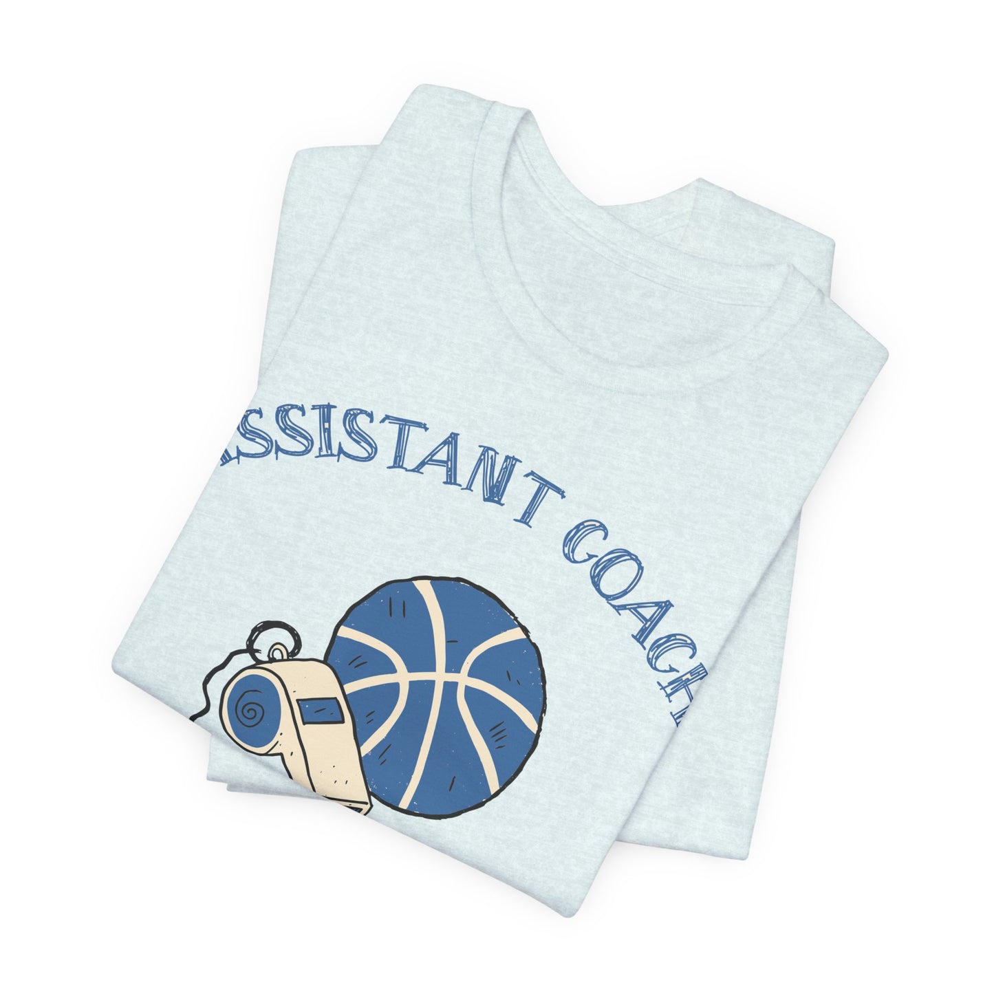 Assistant Coach Basketball T-Shirt | Whistle & Ball Tee | Perfect Coach Gift