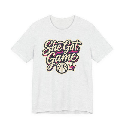 She Got Game Basketball T-Shirt | Women's Hoops Tee | Perfect Gift for Female Players