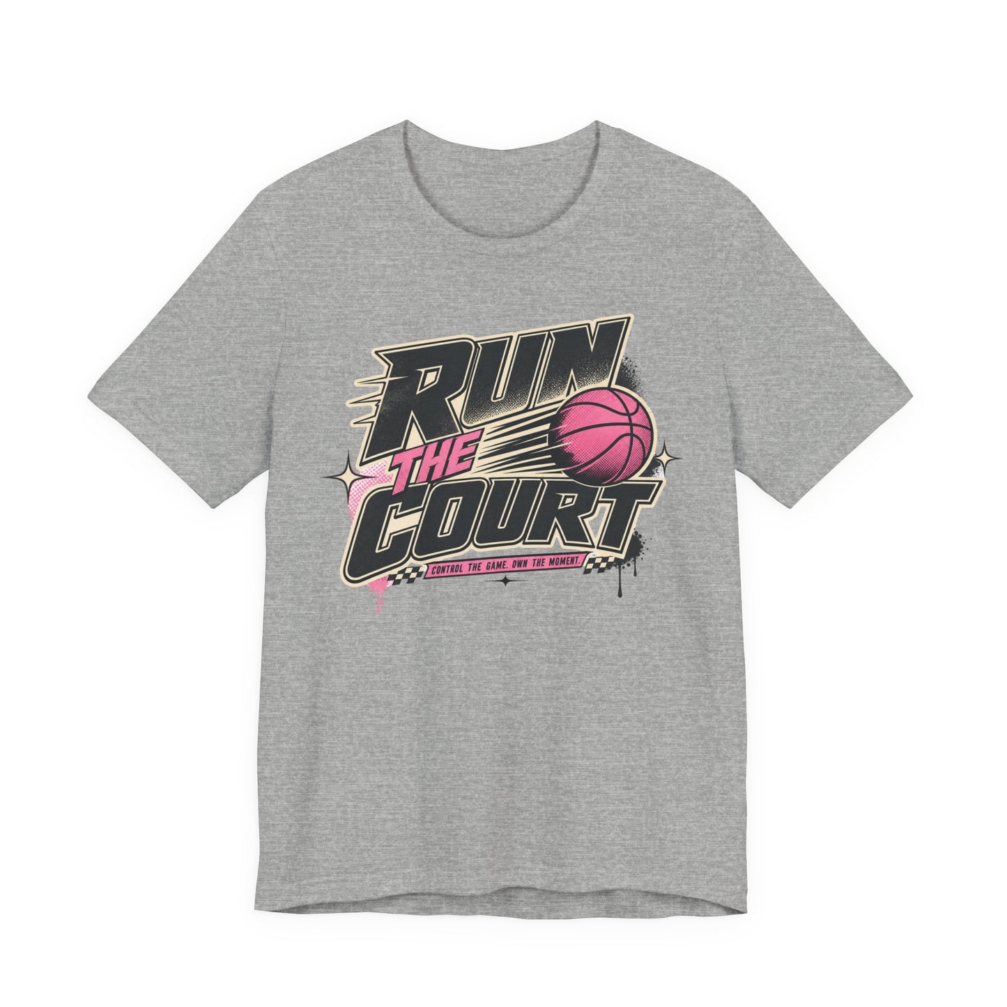 Run The Court Basketball T-Shirt | Women's Hooper Tee | Perfect Gift for Female Players