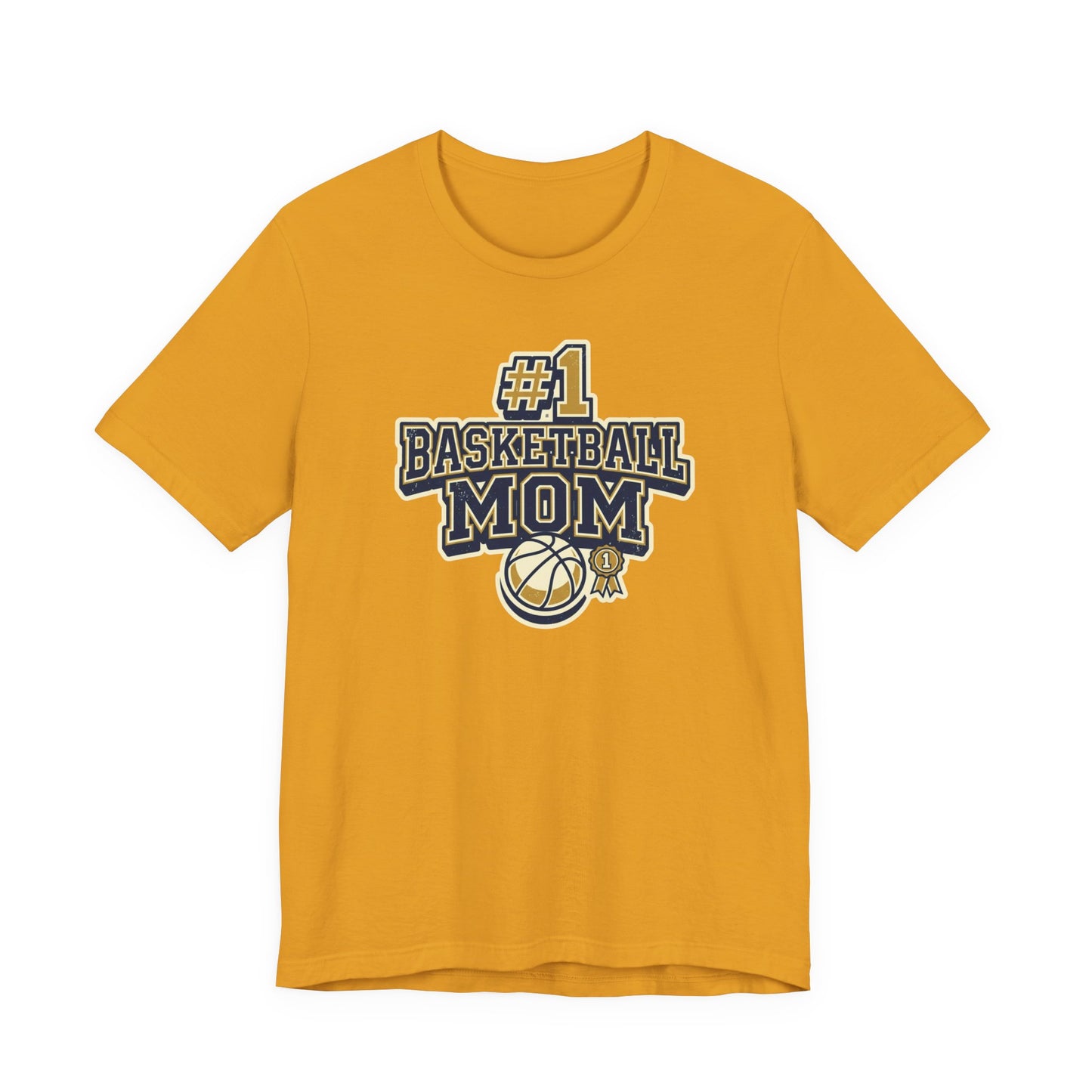 #1 Basketball Mom T-Shirt | Navy & Gold Award Grafik | Perfektes Geschenk