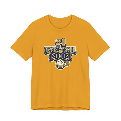 #1 Basketball Mom Tee | Navy & Gold Award Graphic | Perfect Gift for Hooper Parents