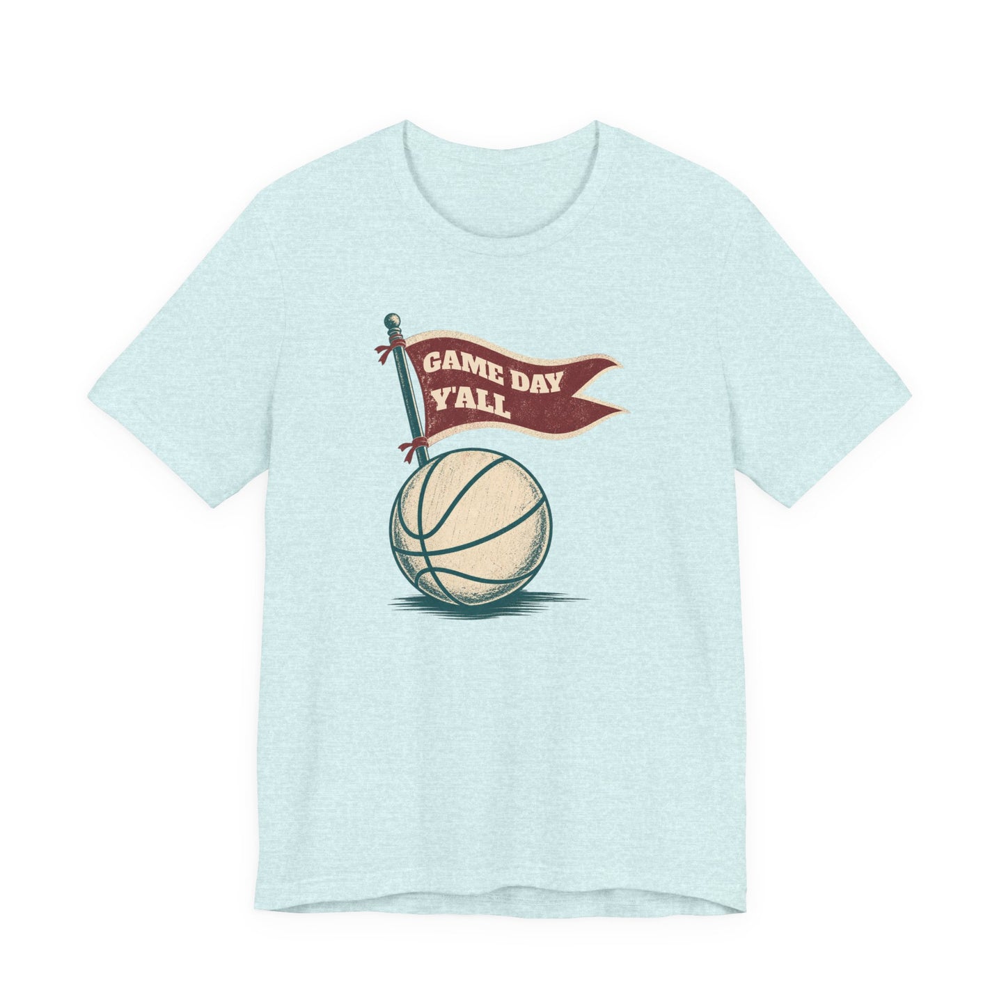 Game Day Y'all Basketball T-Shirt | Vintage Flag Tee | Perfect Gift for Hoopers