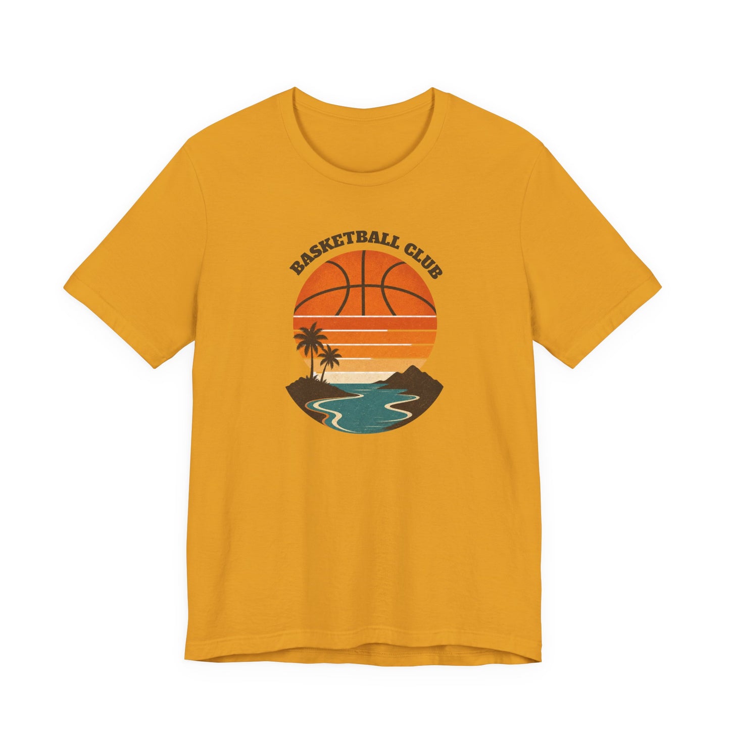 Retro Basketball Club Sunset T-Shirt | Vintage Hoops Tee | Perfect Gift