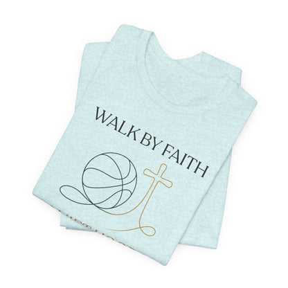 Walk by Faith Quiet Hoops Basketball T-Shirt | Spiritual Tee | Perfect Gift for Hoopers