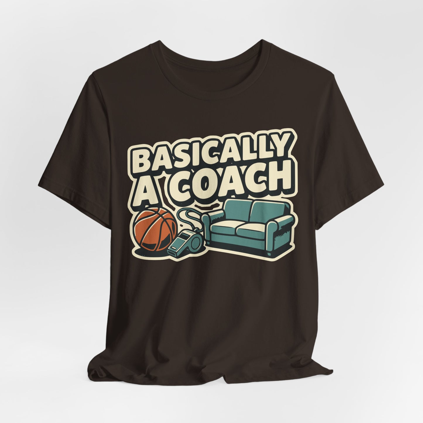 Basically A Coach Basketball T-Shirt | Witziger Hooper Tee | Geschenk für Trainer