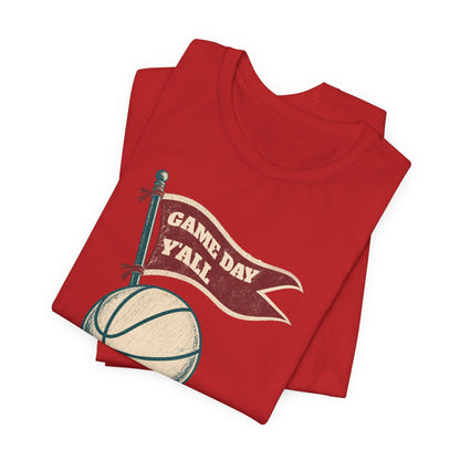 Game Day Y'all Basketball T-Shirt | Vintage Flag Tee | Perfect Gift for Hoopers