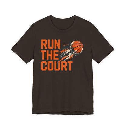 Run The Court Basketball T-Shirt | Motion Hooper Tee | Perfect Gift for Players