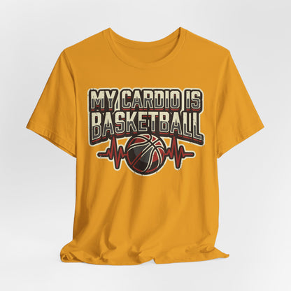 My Cardio is Basketball Heartbeat T-Shirt | Funny Hooper Tee | Gift for Players