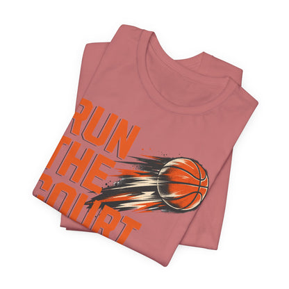 Run The Court Basketball T-Shirt | Motion Hooper Tee | Perfect Gift for Players