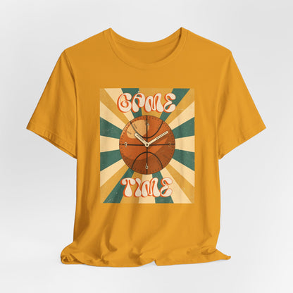 Game Time Basketball Clock T-Shirt | Retro Hooper Tee | Perfect Gift for Ball Players