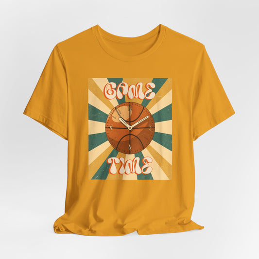 Game Time Basketball Clock T-Shirt | Retro Hooper Tee | Perfect Gift for Ball Players