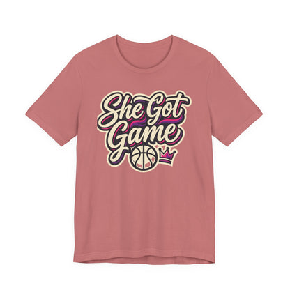 She Got Game Basketball T-Shirt | Women's Hoops Tee | Perfect Gift for Female Players