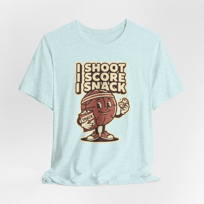 I Shoot I Score I Snack Basketball T-Shirt | Funny Hooper Tee | Gift for Ballers