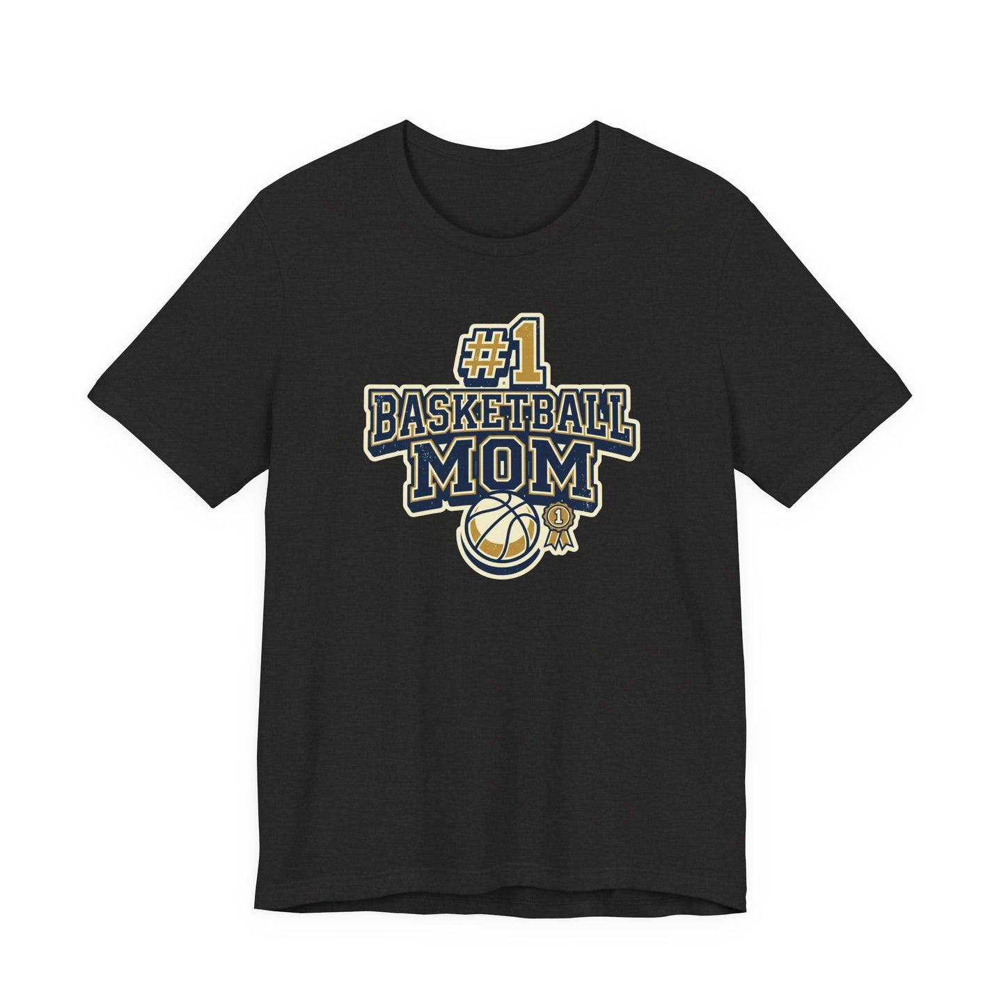 #1 Basketball Mom T-Shirt | Navy & Gold Award Grafik | Perfektes Geschenk