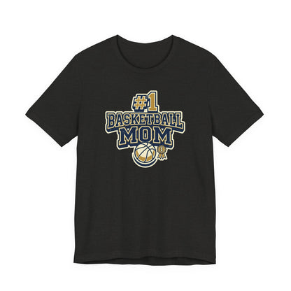 #1 Basketball Mom Tee | Navy & Gold Award Graphic | Perfect Gift for Hooper Parents