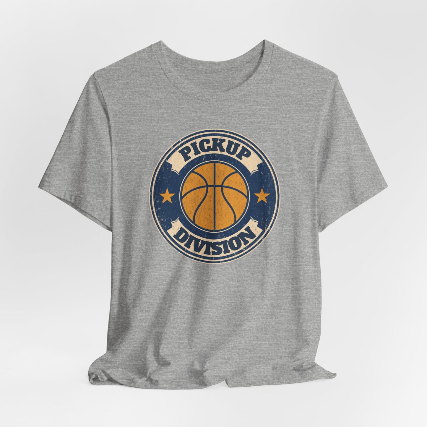 Pickup Division Retro Basketball T-Shirt | Vintage Badge Tee | Perfect Gift for Hoopers