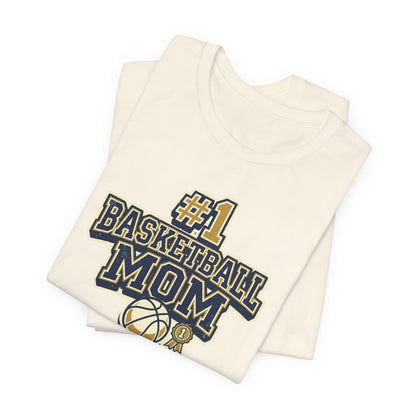 #1 Basketball Mom Tee | Navy & Gold Award Graphic | Perfect Gift for Hooper Parents