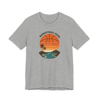 Retro Basketball Club Sunset T-Shirt | Vintage Hoops Tee | Perfect Gift