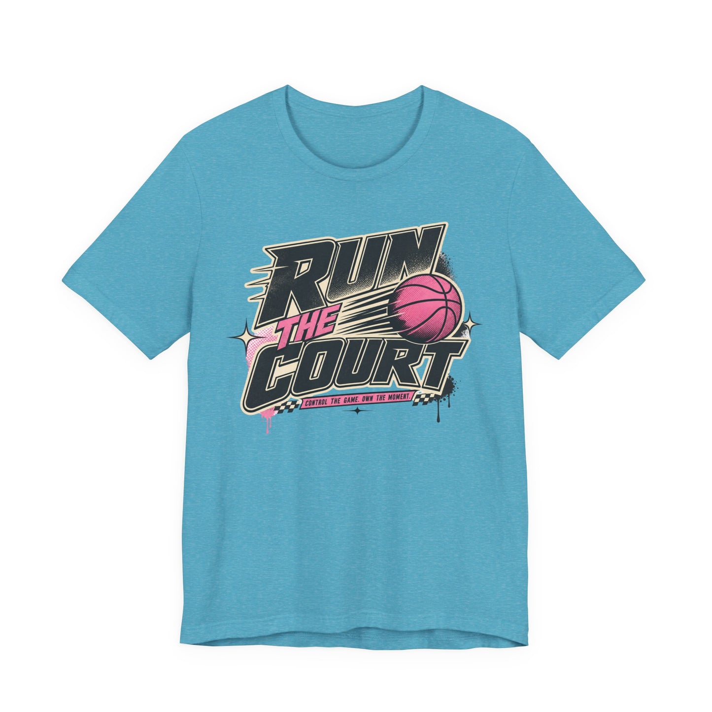 Run The Court Basketball T-Shirt | Women's Hooper Tee | Perfect Gift for Female Players