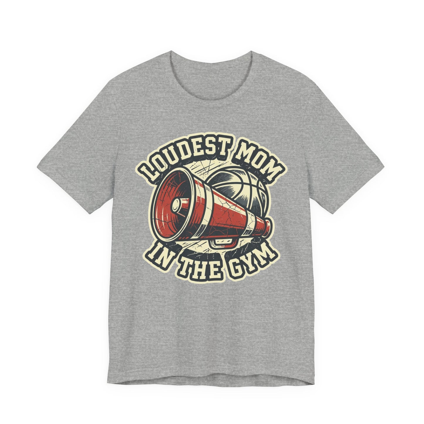 Loudest Mom in the Gym Basketball T-Shirt | Megaphon Tee | Perfektes Geschenk