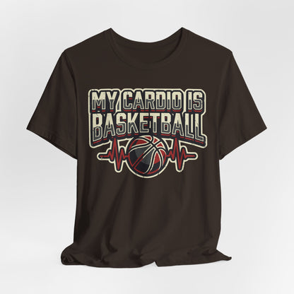 My Cardio is Basketball Heartbeat T-Shirt | Funny Hooper Tee | Gift for Players