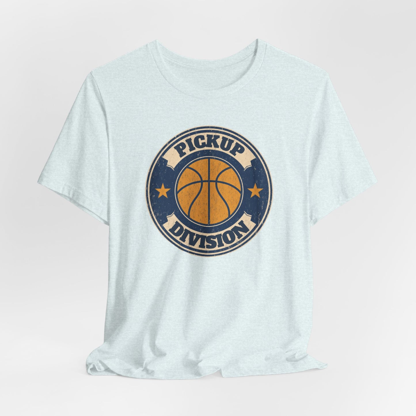 Pickup Division Retro Basketball T-Shirt | Vintage Badge Tee | Perfect Gift for Hoopers