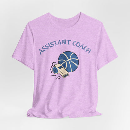Assistant Coach Basketball T-Shirt | Whistle & Ball Tee | Perfect Coach Gift