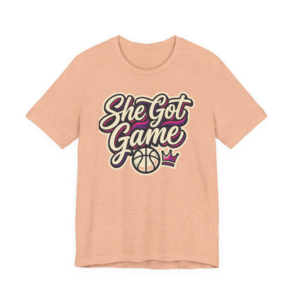She Got Game Basketball T-Shirt | Women's Hoops Tee | Perfect Gift for Female Players